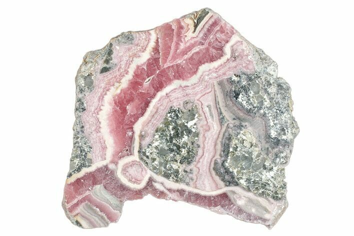 Polished Banded Rhodochrosite Slab - Argentina #264696
